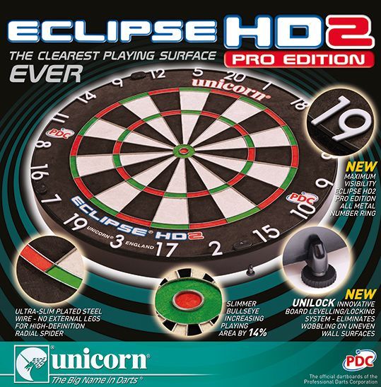 Unicorn Eclipse HD2 Pro Bristle Dartboard